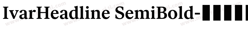 IvarHeadline SemiBold字体转换